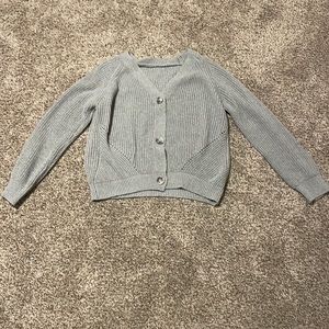 Gray Button Sweater